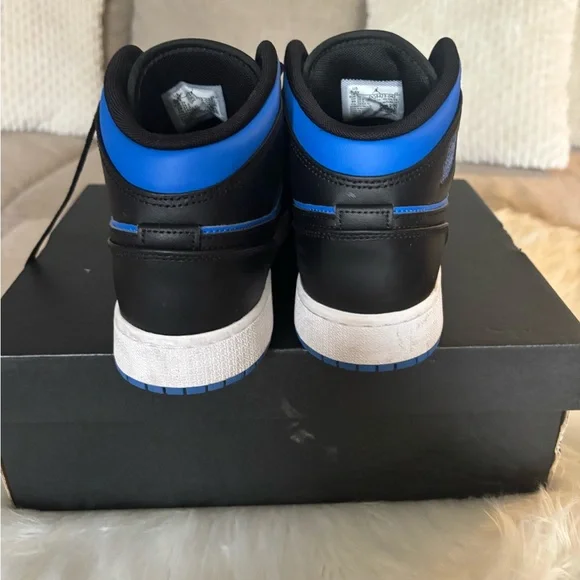 Air Jordan Black and Blue Sneakers - Picture 4 of 7